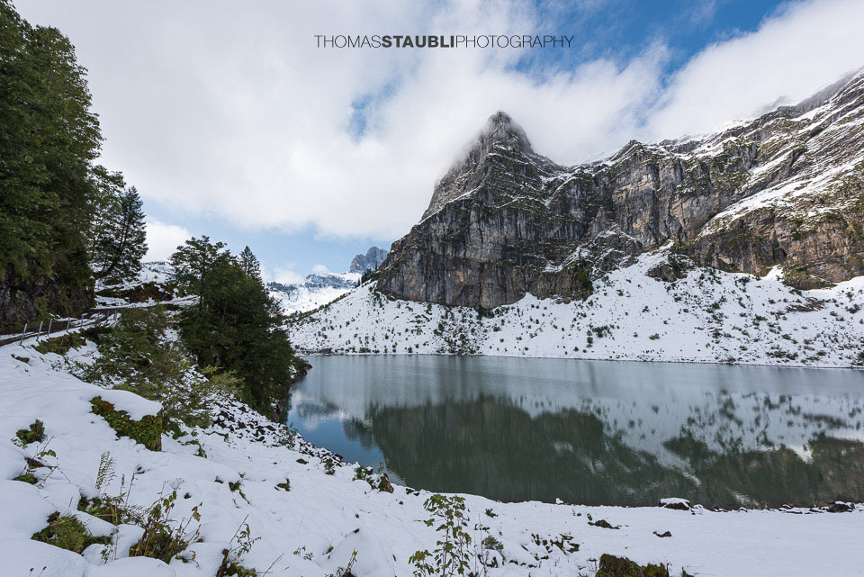 verschneiter Oberblegisee