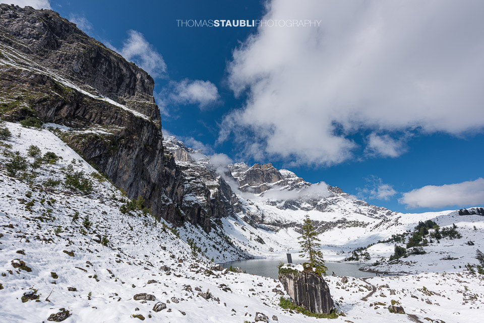 erster Schnee im September 2024 am Oberblegisee