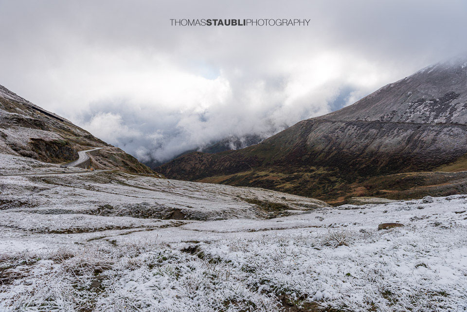 Schneefallgrenze am Oberalpass