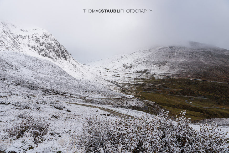 Schneefallgrenze am Oberalpass