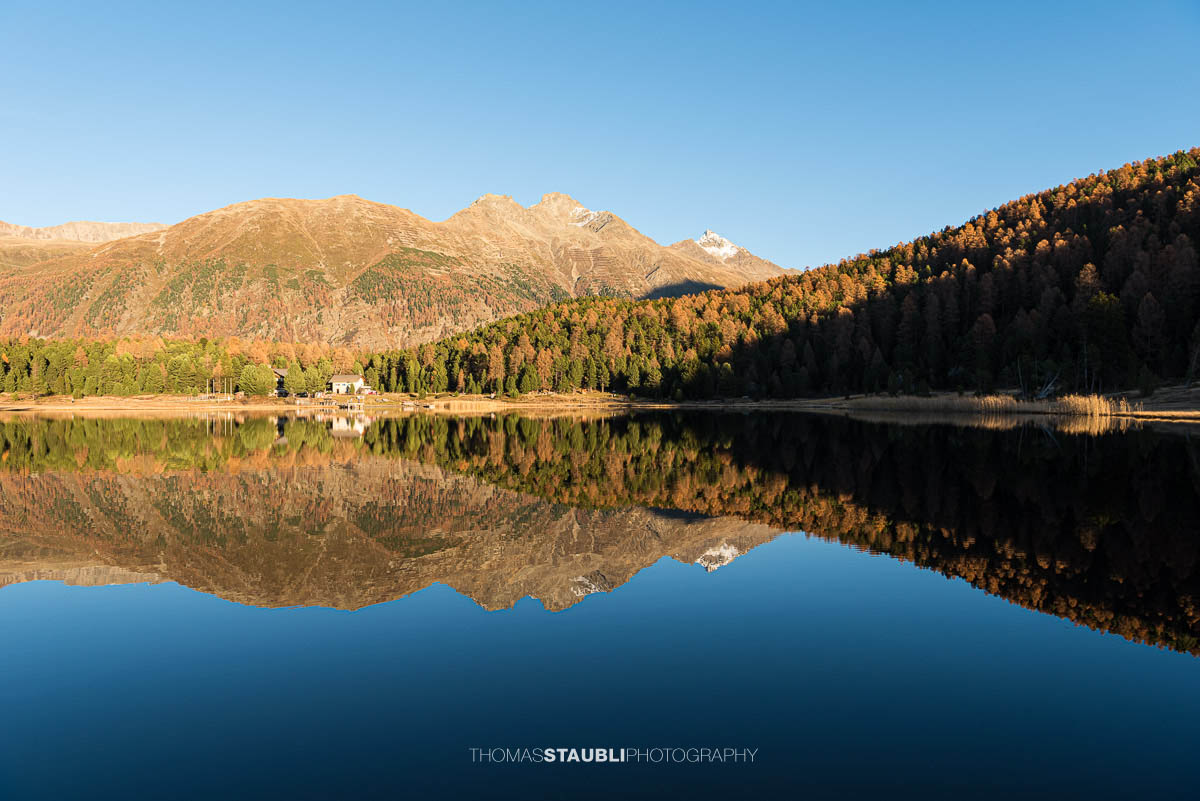 herbstliche Abendstimmung am Lej da Staz