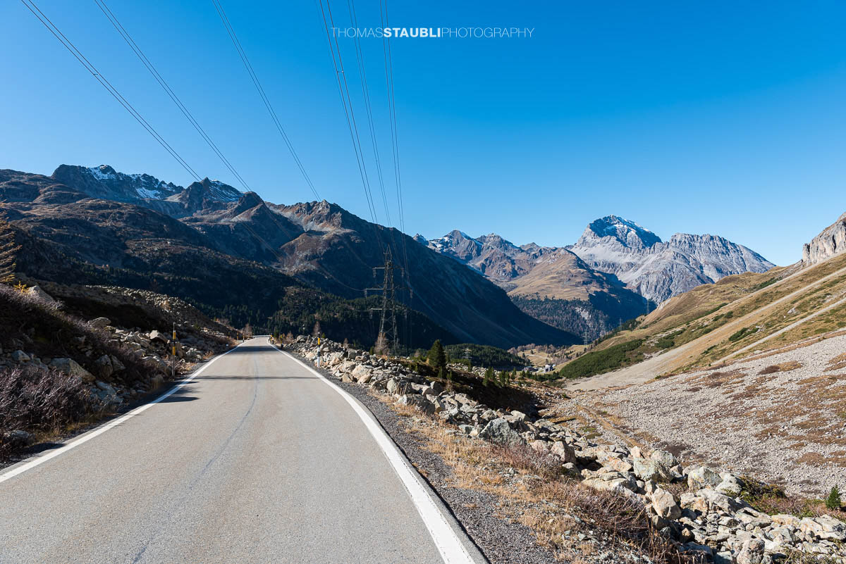 Albulapassstrasse Richtung Preda