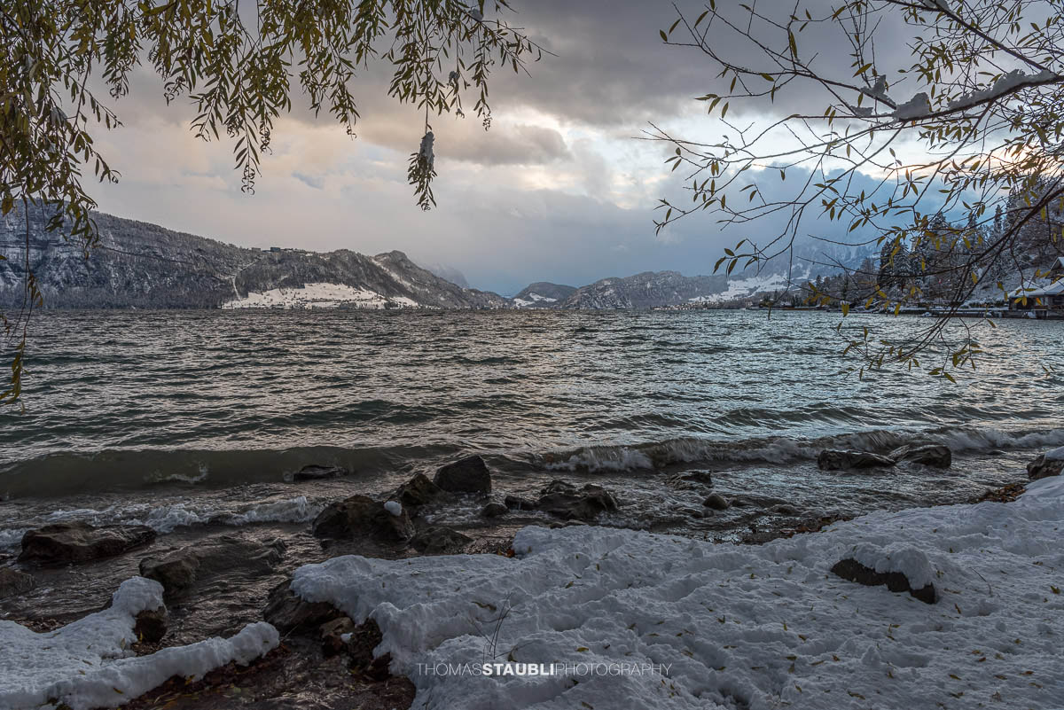stürmische Winterlandschaft am Vierwaldstättersee