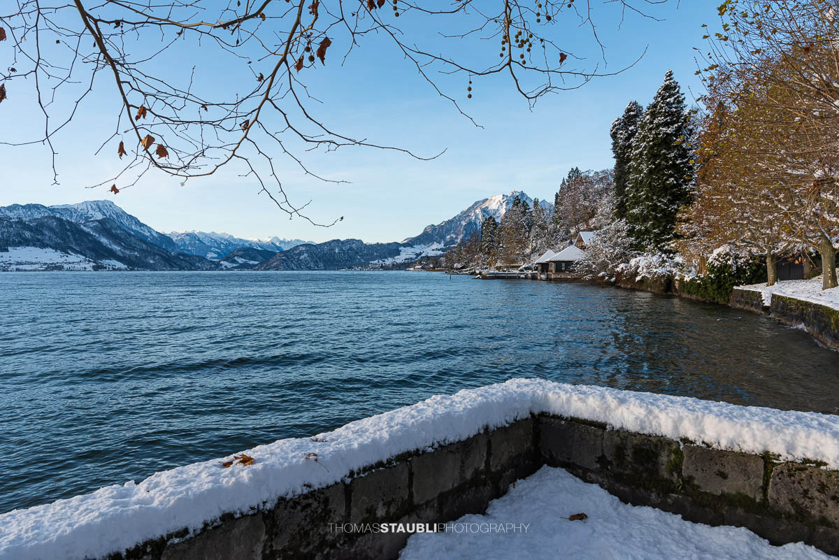 Winterstimmung am Seeacherplatz Meggen