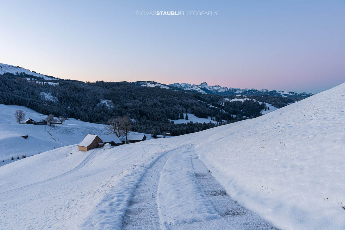 Winterliche Landschaft bei Schönau im Appenzellerland