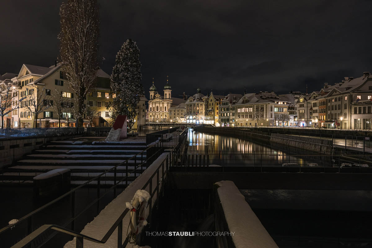 Winternacht in Luzern