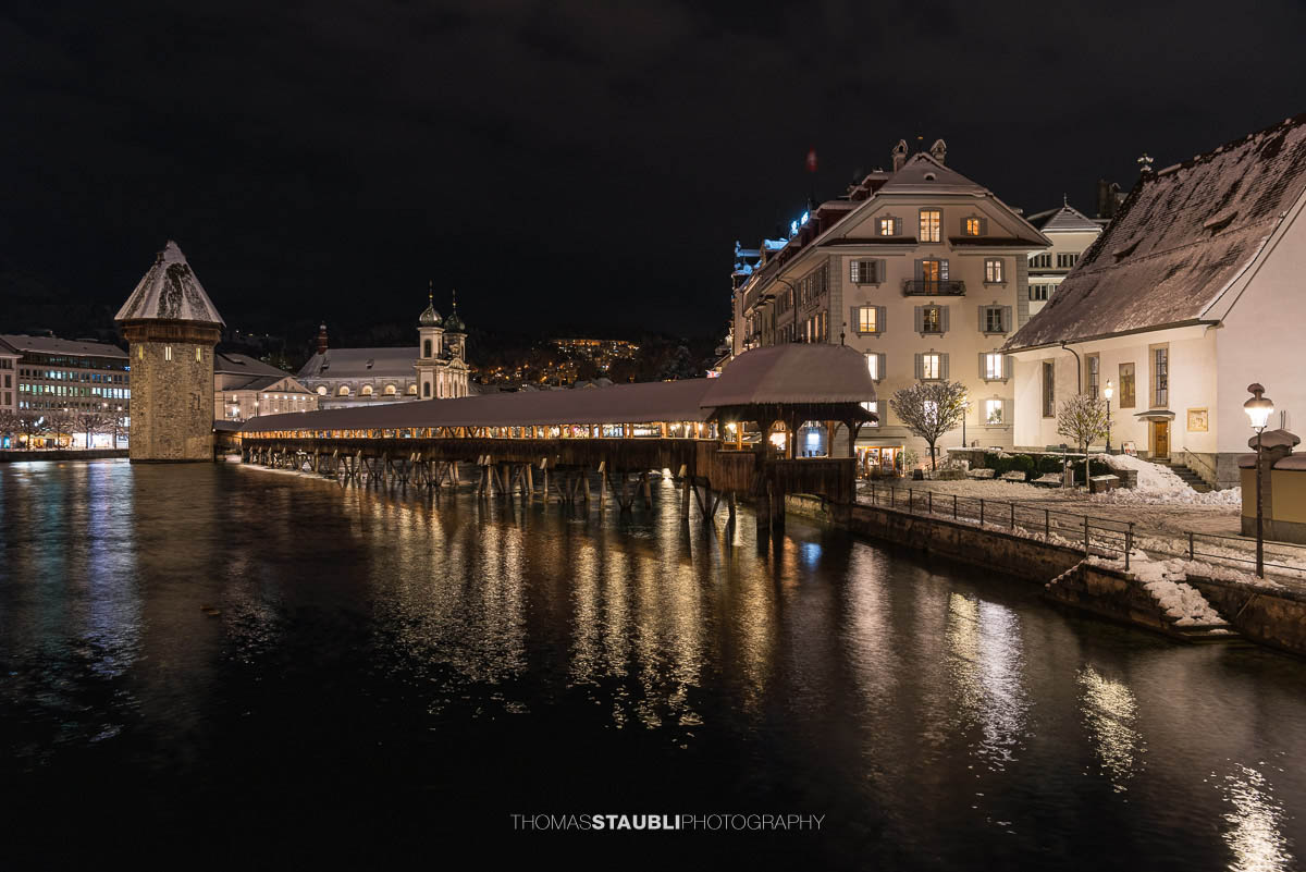 Winternacht in Luzern