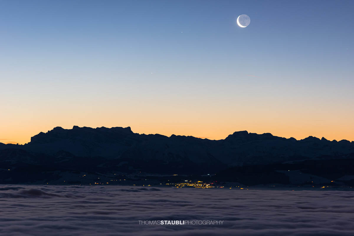 Mondaufgang über den Glarner Alpen