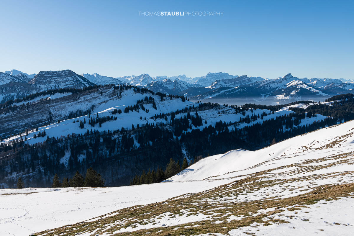 Bergpanorama auf der Hochalp im Appenzellerland