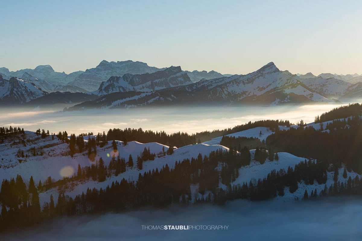 Bergpanorama auf der Hochalp im Appenzellerland
