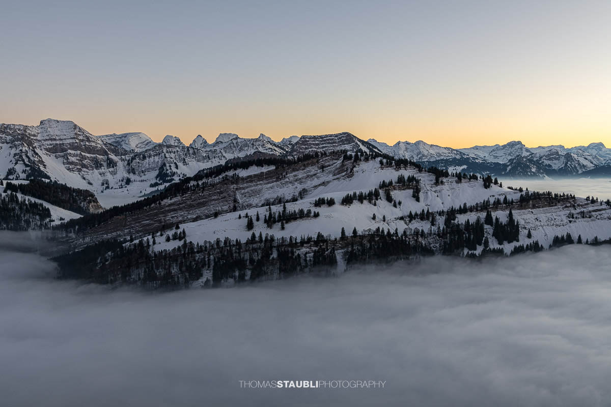 Abenddämmerung auf der Hochalp
