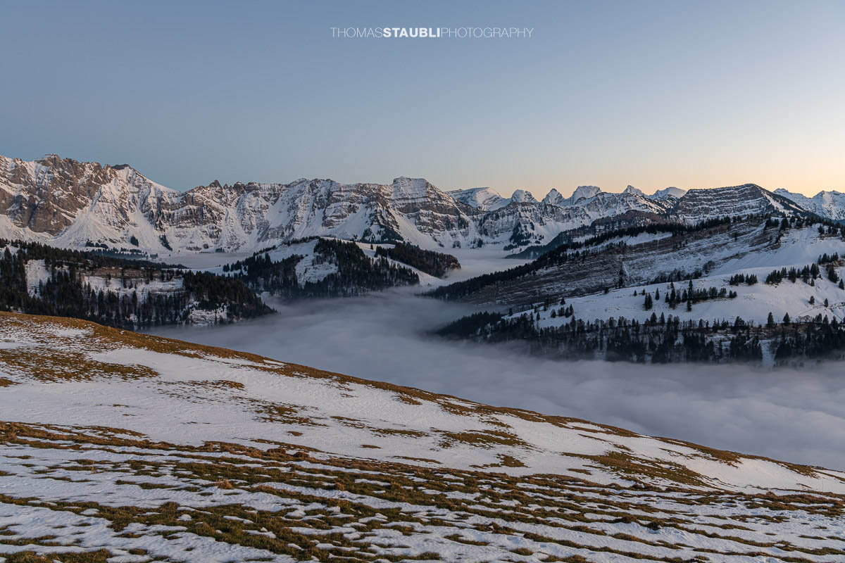 Abenddämmerung auf der Hochalp bei Urnäsch