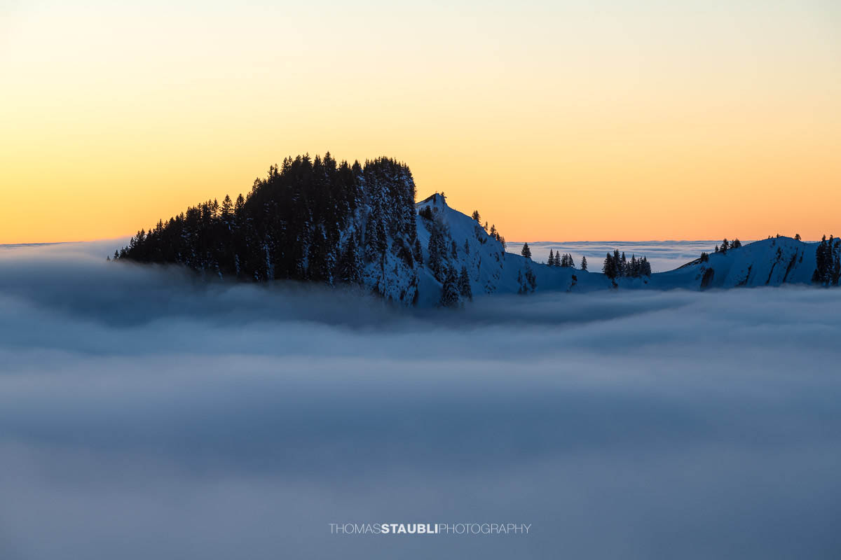 Abendrot über Wolkenmeer