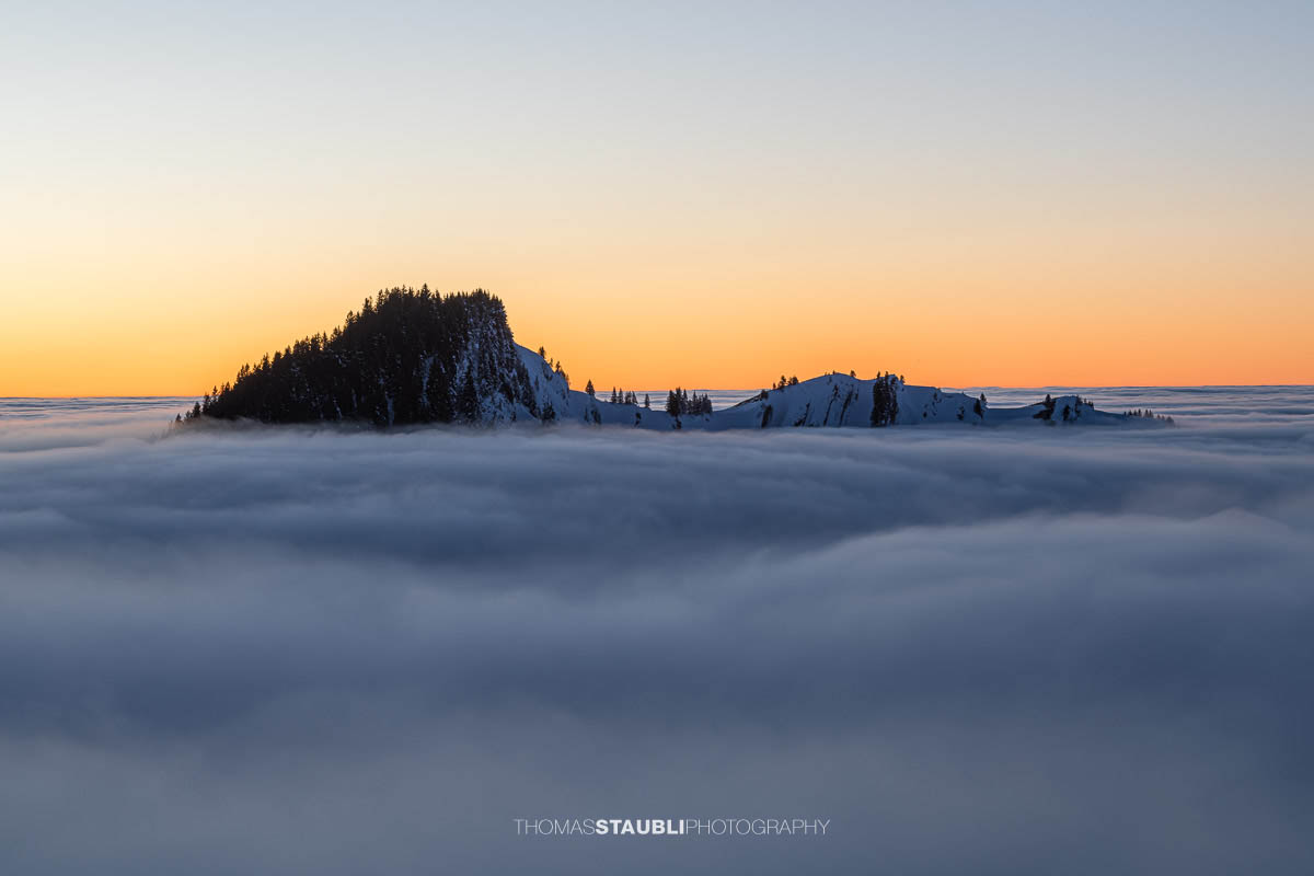 Abendrot über Wolkenmeer