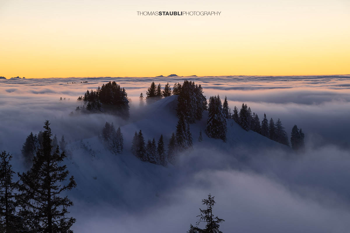 Abendrot über Wolkenmeer