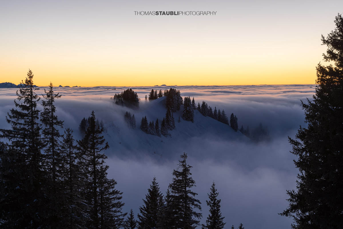 Abendrot über Wolkenmeer