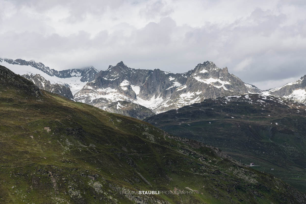Blick Richtung Gletschhorn, Dammastock, Winterstock etc.