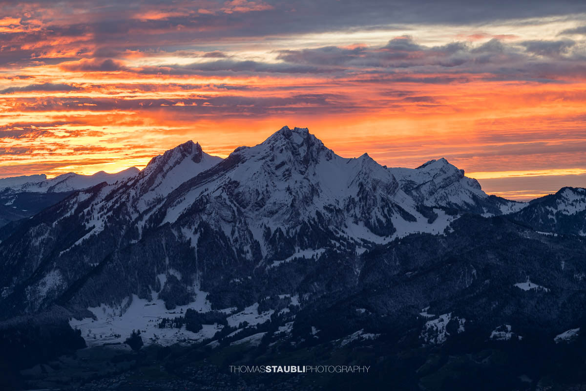 Abendglühen über dem Pilatus