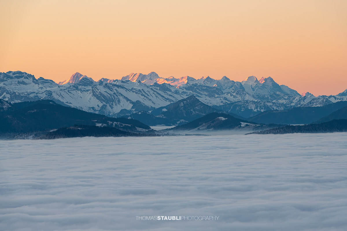 Zentralschweizer Alpen – Blick vom Bachtel
