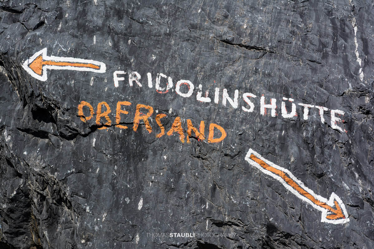 Wegmarkierung bei Unter Röti