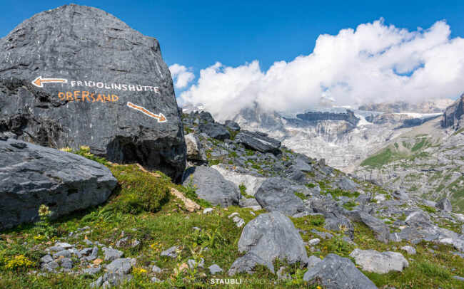 Wegmarkierung bei Unter Röti