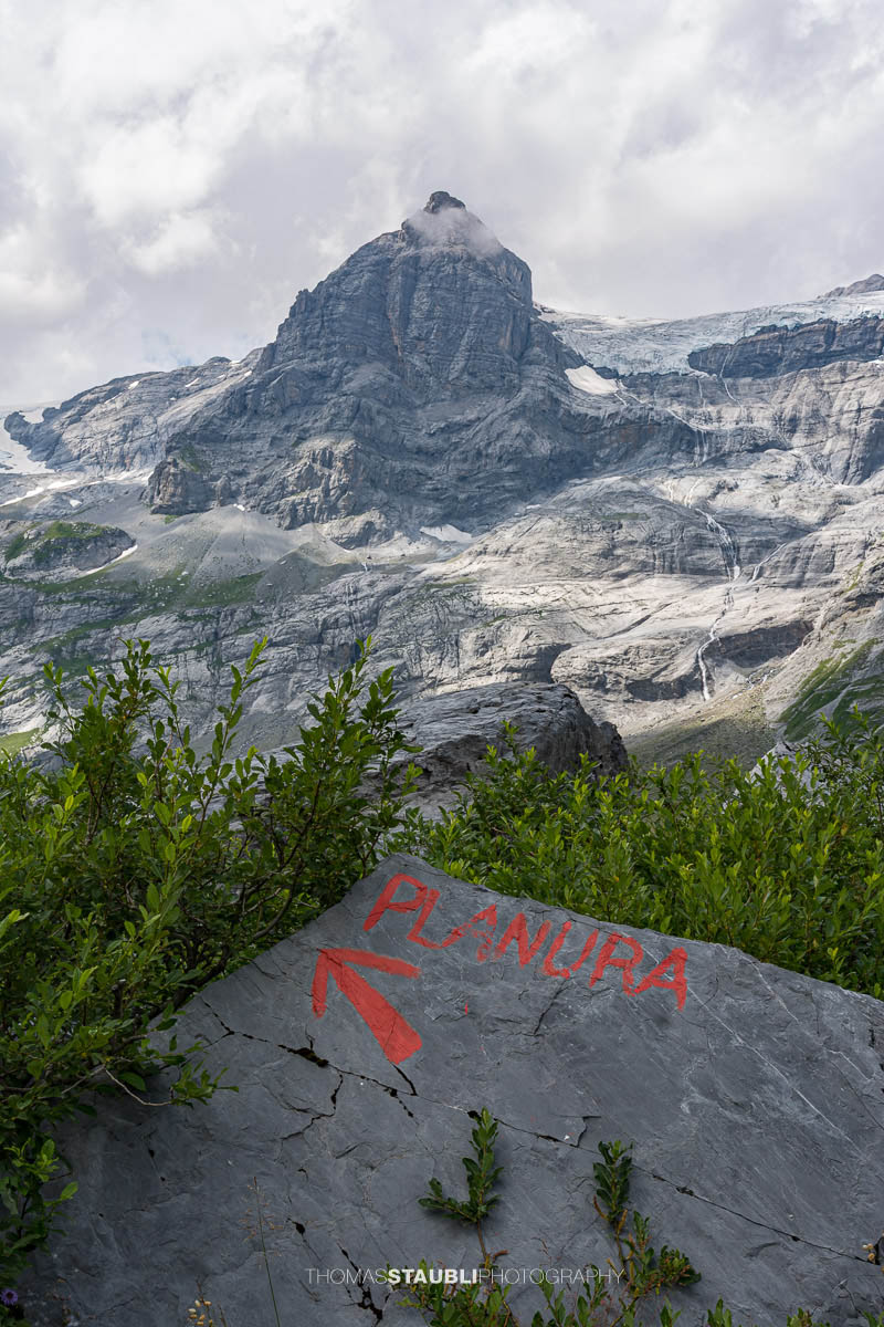 Weggabelung zur Planurahütte