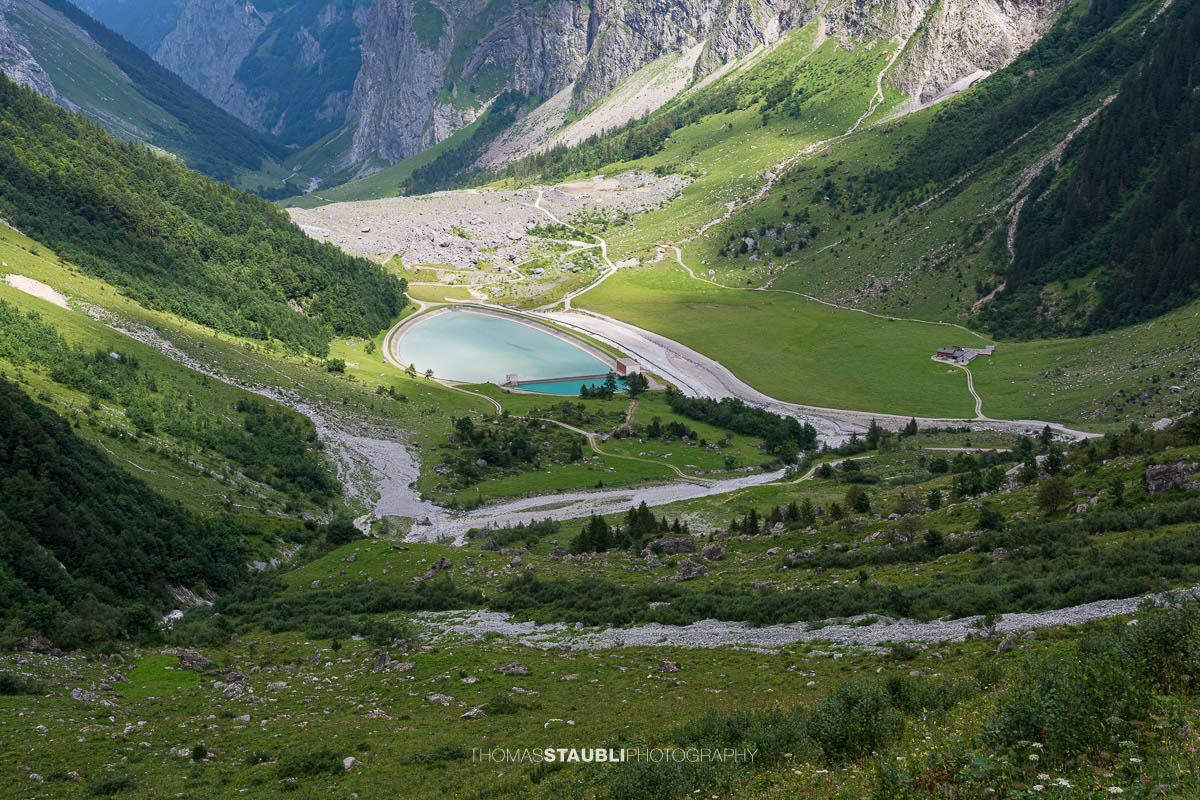 Blick ins Tal von Hinter Sand im Glarnerland