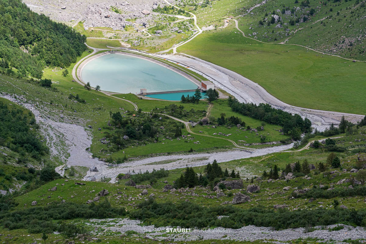 Blick ins Tal von Hinter Sand im Glarnerland
