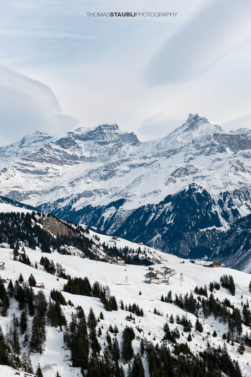 Blick zu Clariden, Gross- und Chli-Schärhorn