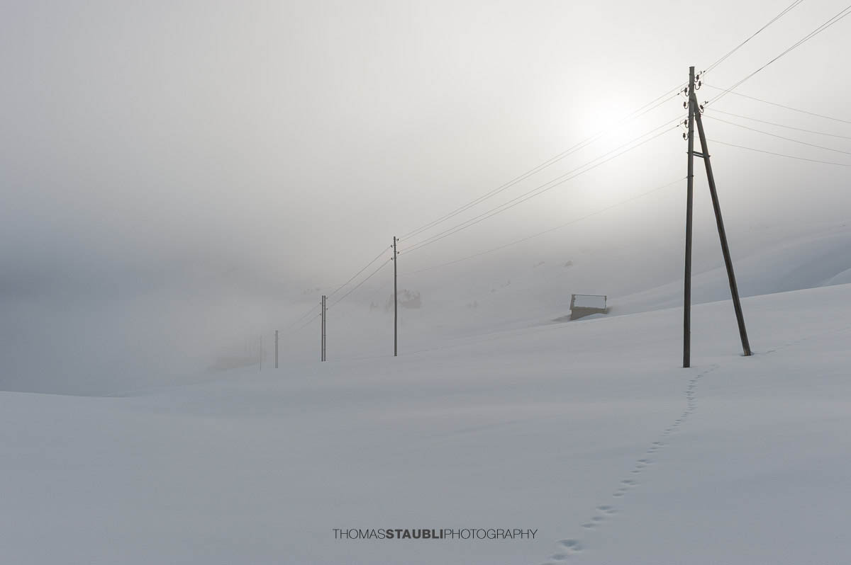 verschneite Winterlandschaft bei Biel-Kinzig