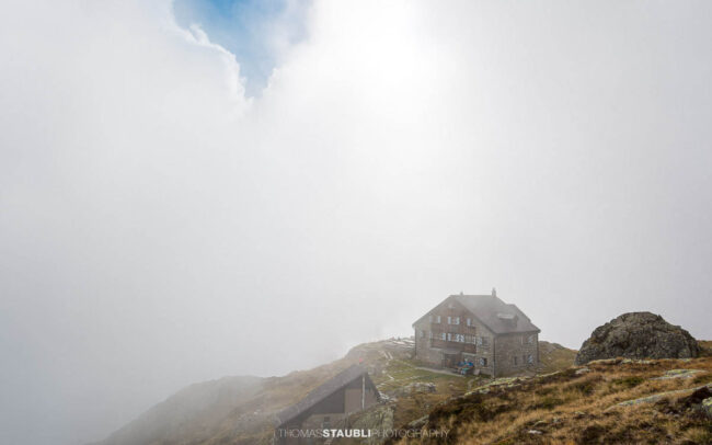Nebel auf der Sustlihütte
