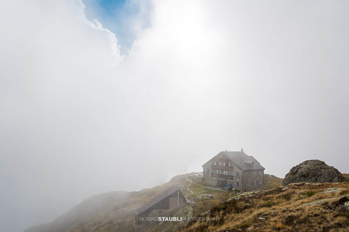 Nebel auf der Sustlihütte