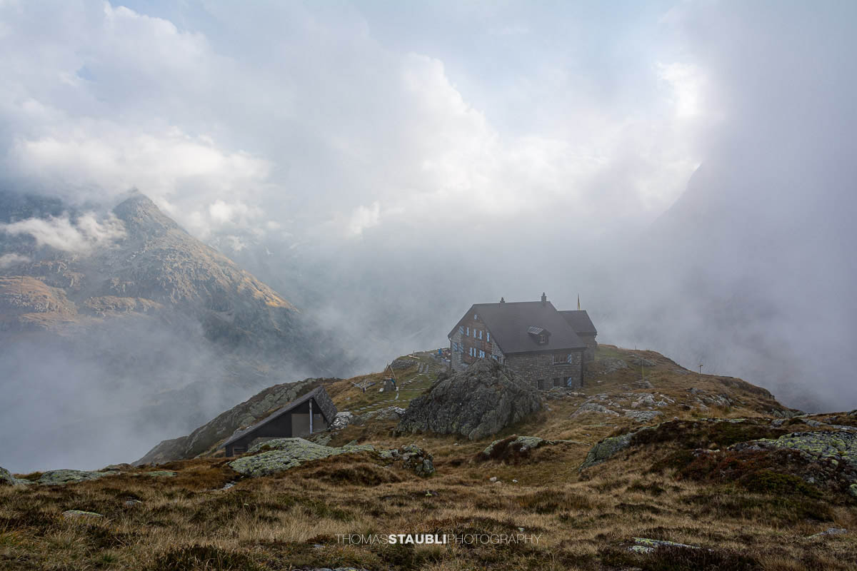 Nebel auf der Sustlihütte