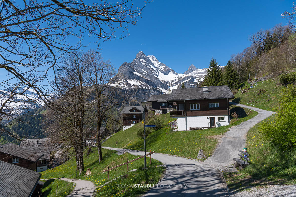 Braunwald mit Ortstock im Hintergrund