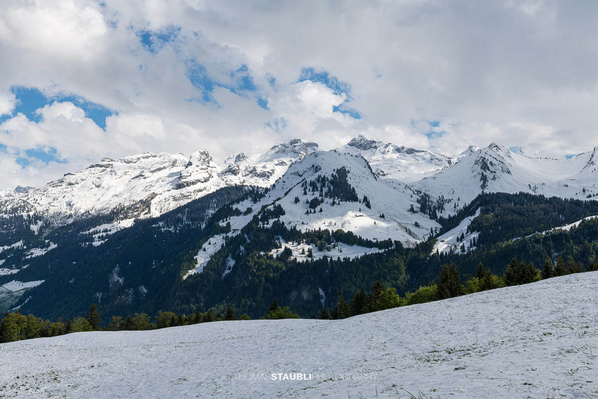 verschneite Schwyzer Alpen