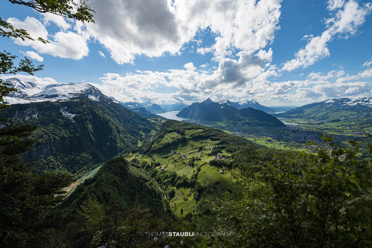 Blick vom Fallenfluh Chänzeli auf den Schwyzer Talkessel
