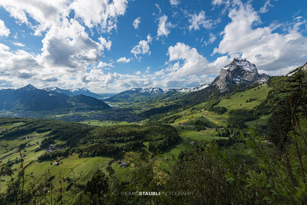 Blick vom Fallenfluh Chänzeli auf den Schwyzer Talkessel