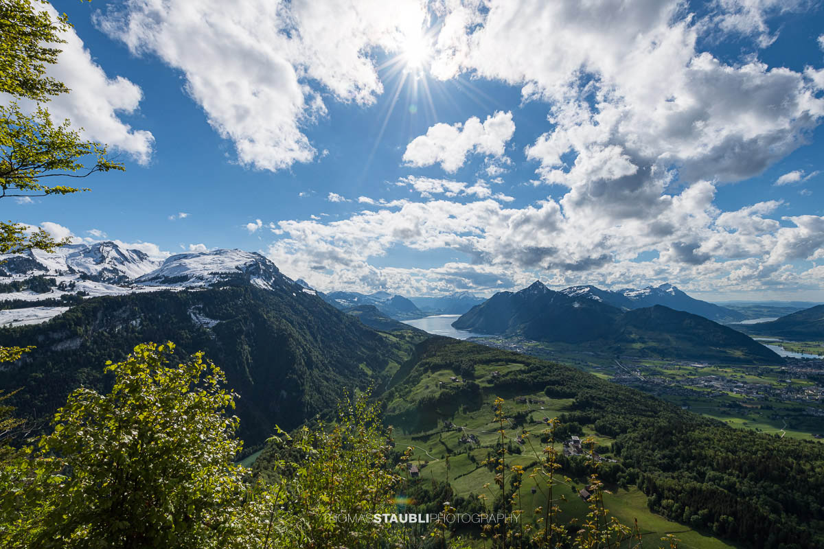Blick vom Fallenfluh Chänzeli auf den Schwyzer Talkessel
