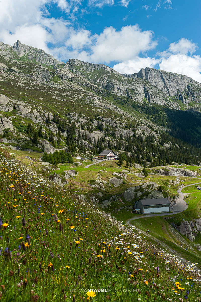 Blick zum Berggasthaus Dammagletscher