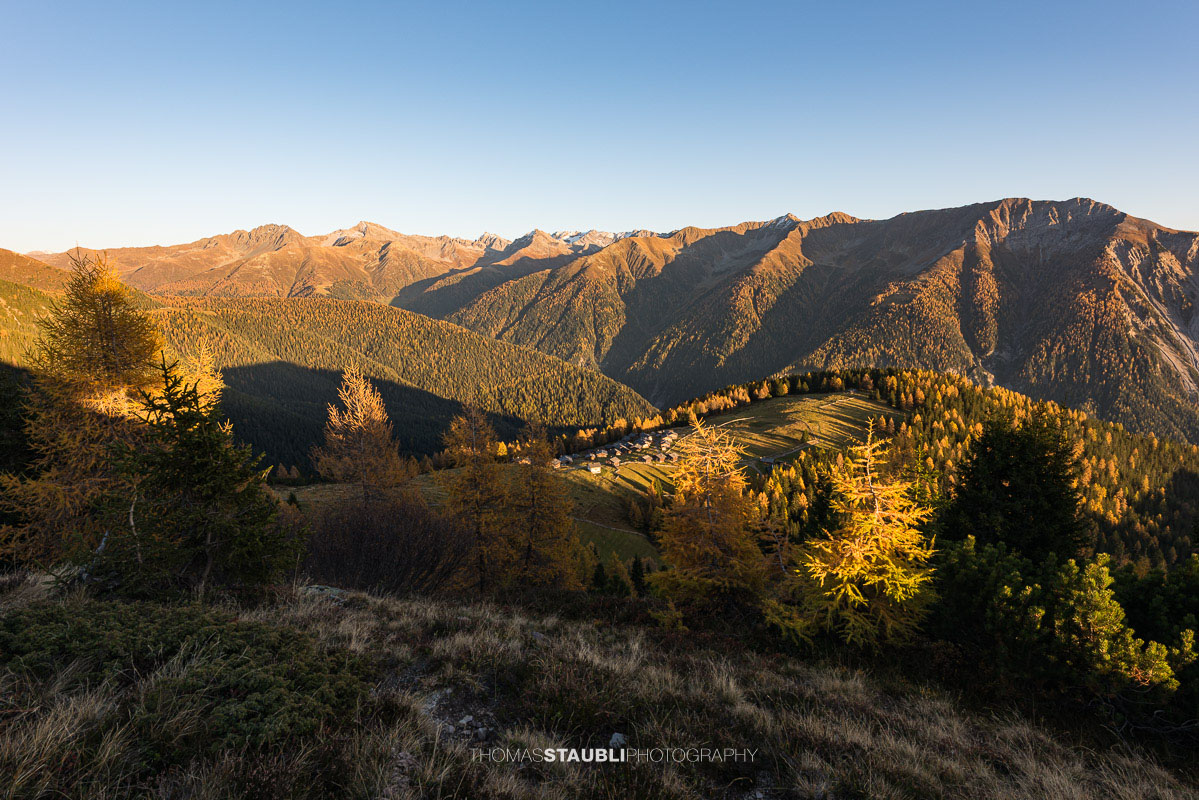 letzte Sonnenstrahlen auf der Wiesner Alp
