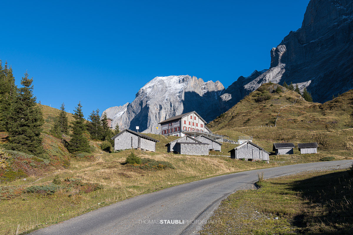 Berghotel Grosse Scheidegg vor der Kulisse des Wellhorns